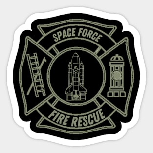 Space Force Fire Rescue Sticker